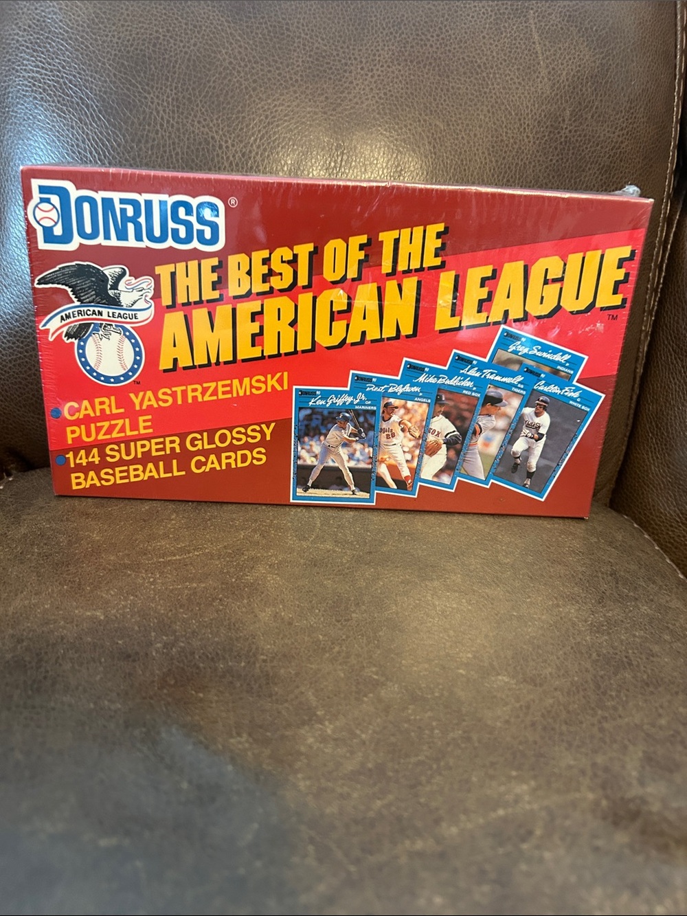 Russ The Best of the American League Puzzle & 144 Glossy Cards - Red